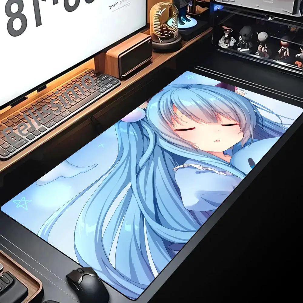 

Anime girl N Nekoha Shizuku mousepad teclado Mat With Pad gaming accessories Prime Gaming XXL Keyboard mouse pad Stitch Pad Mat