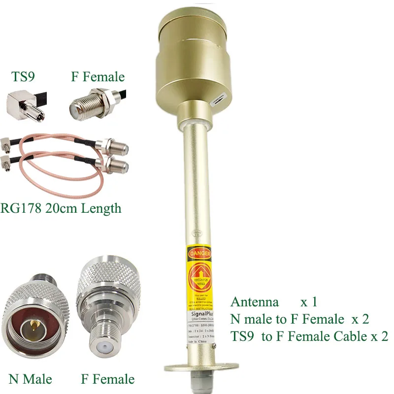 SignalPlus Saudi Arabia antenna feed 1700-3800mhz 30dbi feedhorn mimo 5G STC ZAIN Mobily dish reflector N7 N8 N9 N39 N40 N41 N42