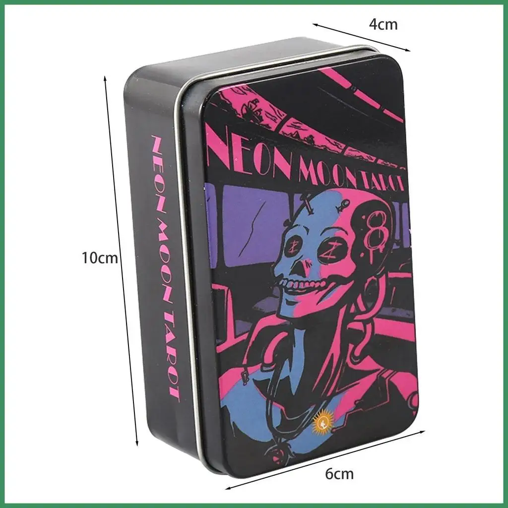 

Neon Moon Tarot Decks English Version Tarot Cards for Beginners Professionals Fortune Telling Card Deck Table gelaomy 10x6x4cm C