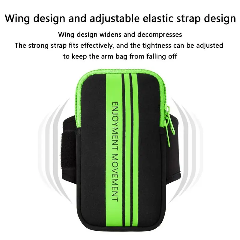 Running Arm Bands For Cell Phone Arm Band Running Bags Water Resistant Armband Sleeve Adjustable Strap Zipper Pocket For Walking