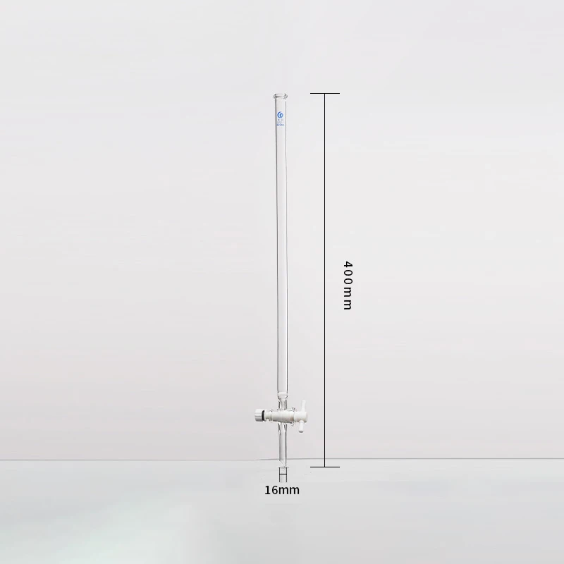 Laboratory Glass Open Type Glass Chromatography Column with Sand Core Filter Column Adsorption Column