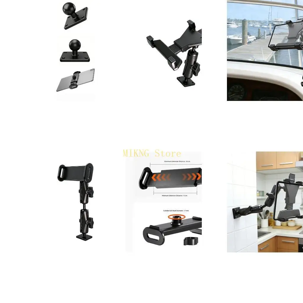 Adjustable Screw Mount Tablet Holder and Phone Stand for 5 to 12.9Inch Devices Best Sale