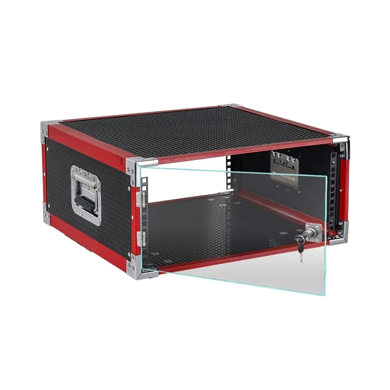2U 4U 6U 8U Flight Rack - Heavy Duty Equipment Road Case For Power Amplifier, Wireless Mic Receiver & Effects Processor