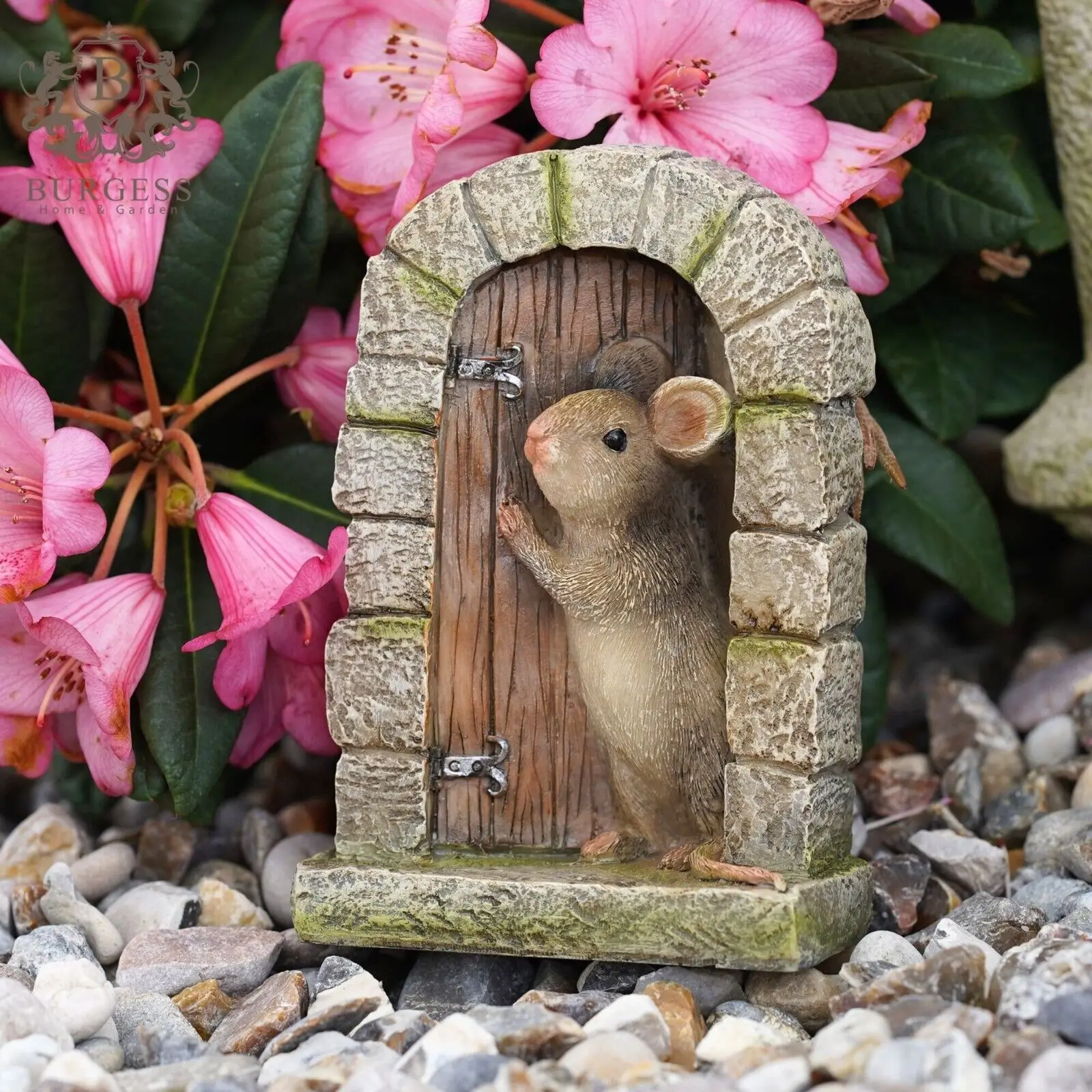

Mouse Door Resin Ornament | Garden Outdoor Statue Home Animal Decoration Indoor