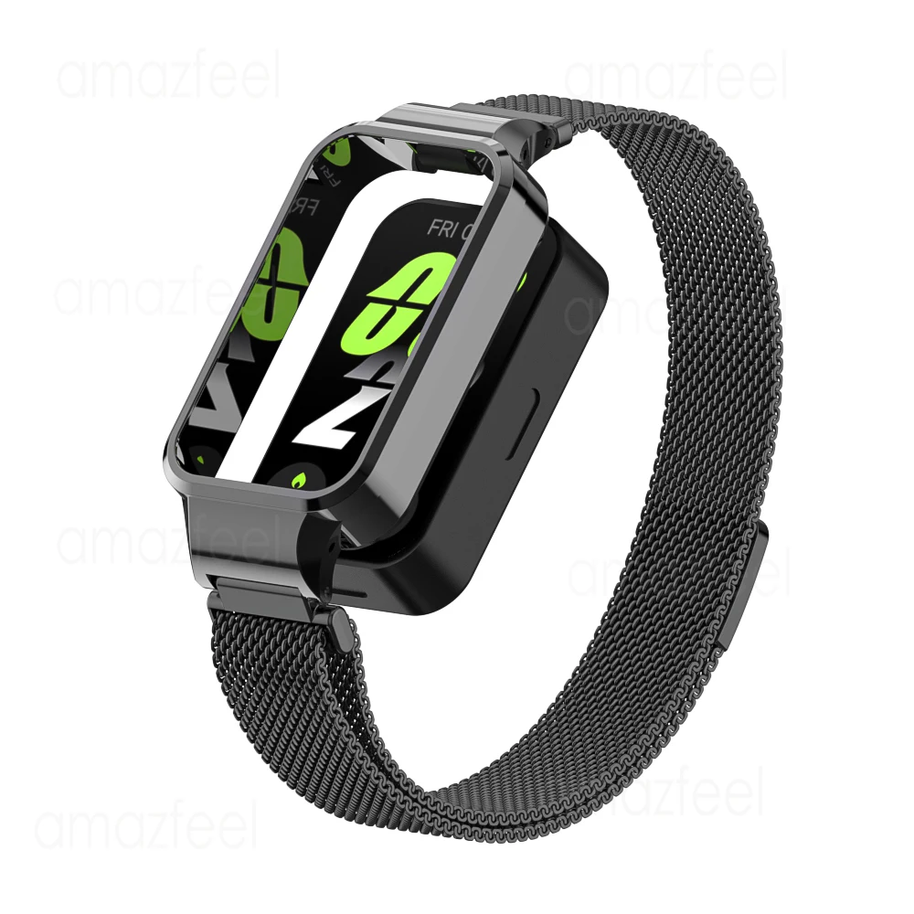Magnetic loop for Xiaomi Smart Band 9 Active Strap Case Protector for redmi band 3 Bracelet for Redmi Smart Band 3 Metal Cover