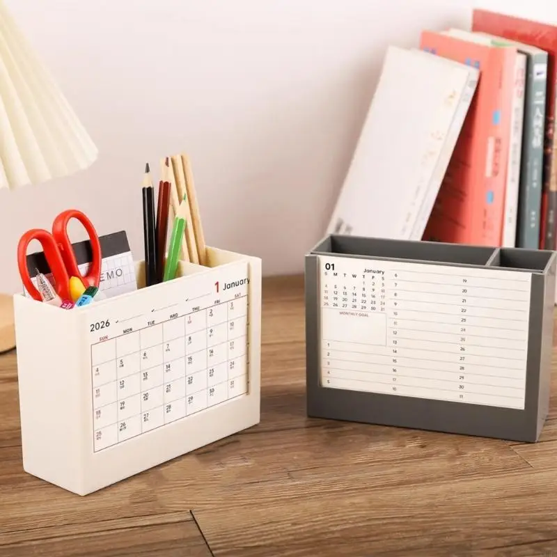 CORA Perfect Gift Desk Organizers Pen Holders 2026 Calendar Features Planner Pages