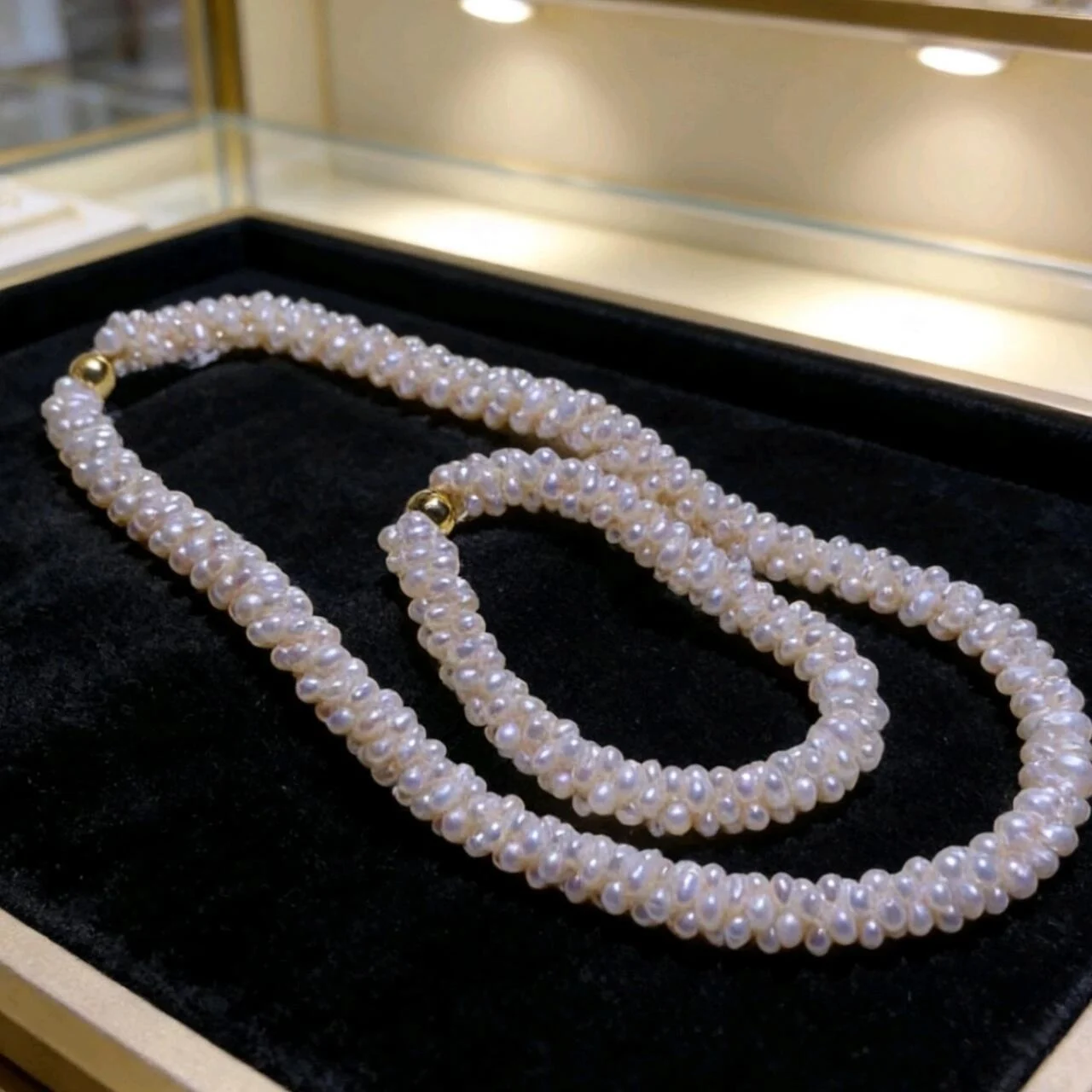 90 Luxury wedding jewelry set, including a natural freshwater pearl woven necklace and bracelet