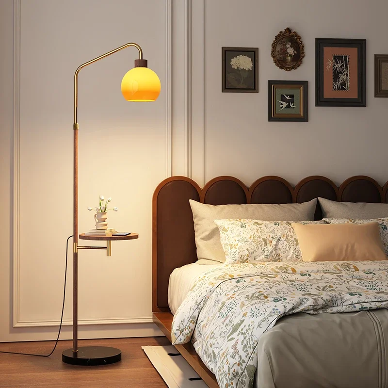TEMOU Contemporary Floor Lamp Luxury Living Room Bedroom Study Villa Hotel LED Retro Creativity Decorative Standing Light