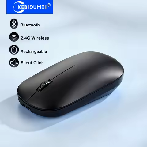 Dual-Mode Bluetooth Mouse 2.4G Wireless Mouse Rechargeable Mouse Gaming Mice Office Silent Button Mouse for PC Laptop Tablet