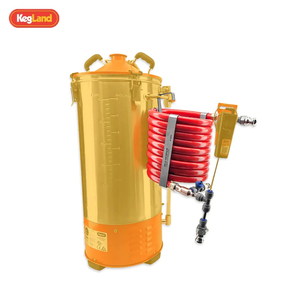 مبرد نبتة التدفق المضاد الجديد من KegLand (PEX/Copper) 9.5 مم أحمر ريبر Duotight متوافق مع الأجهزة المنزلية لتبريد تخمير البيرة