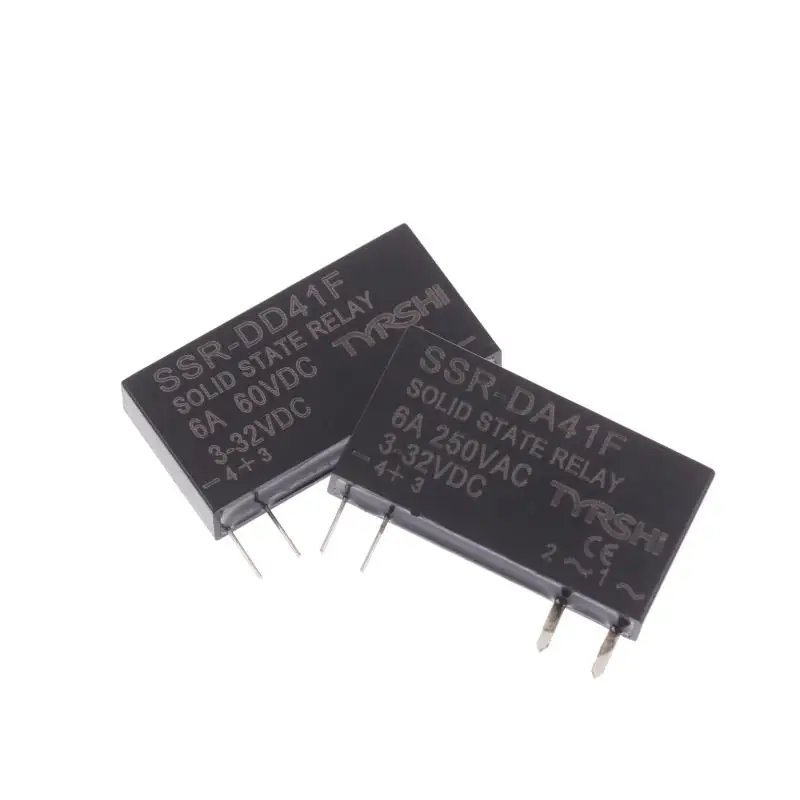 1Piece SSR-41FDD/41FDA Solid State Relays DC To DC Slim Relay Module 3-32VDC 6A Mini Relay Non-contact DIN Rail Relay