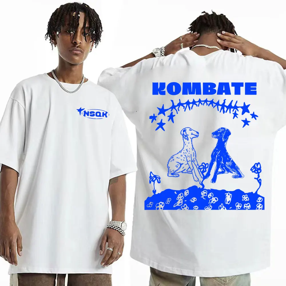 

Рэпер Nsqk Kombate Album Merch футболки мужская одежда модная готическая футболка High Street мужская хлопковая удобная футболка с коротким рукавом