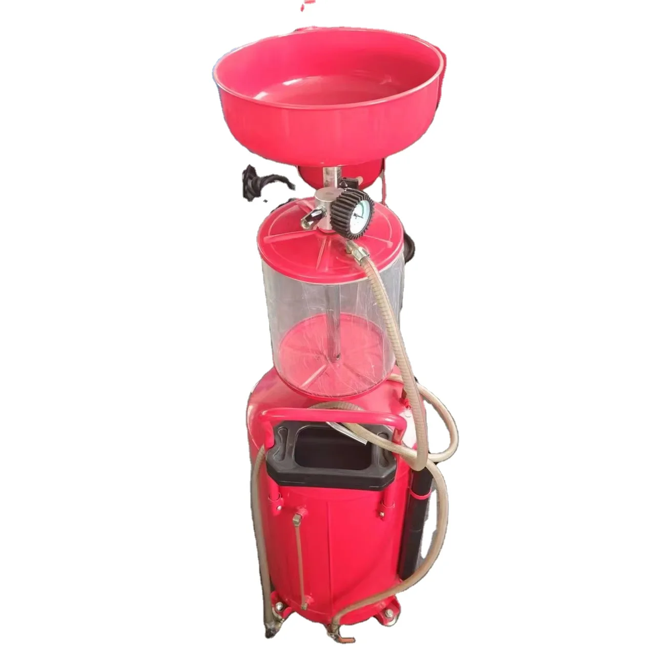 Mesin Penghisap Oli Multifungsi JOD606 Merah 20 Galon dengan Sistem Pneumatik Terlihat