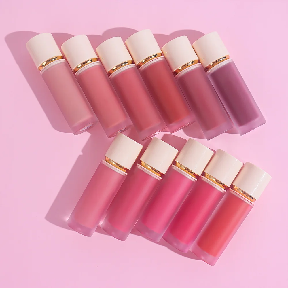 

Makeup Liquid Blush Lip Eye Cheek Tint Vegan Makeup No Logo Waterproof Liquid Blusher Private Label Wholesale Bulk 10pcs/lot