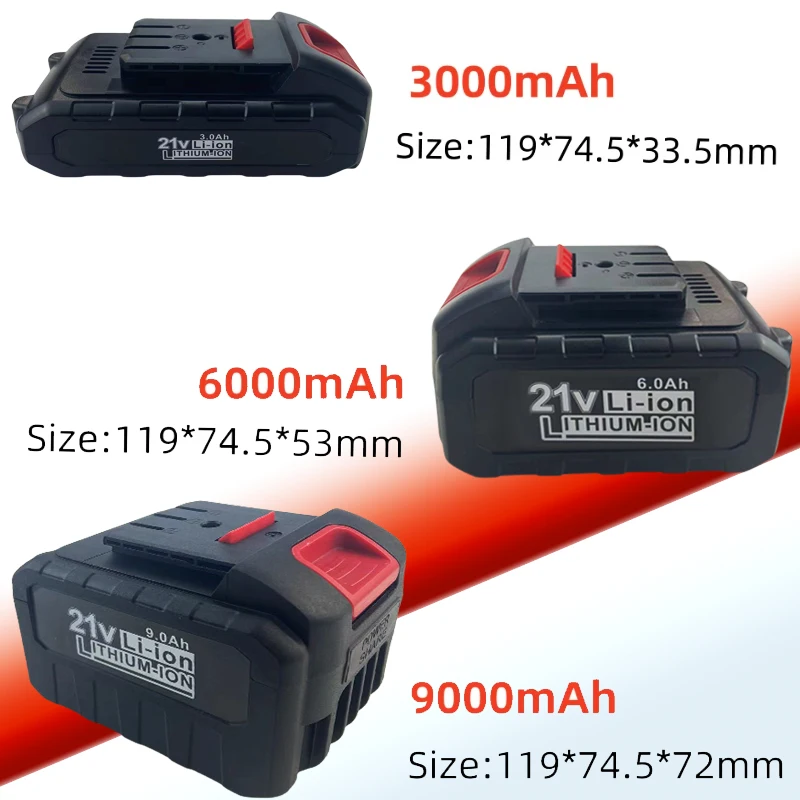 21 V 18650 batteria al litio ricaricabile 3000/6000/9000mAh batterie ad alta corrente ad alta scarica 21 Volt sostituire la batteria per Dayi