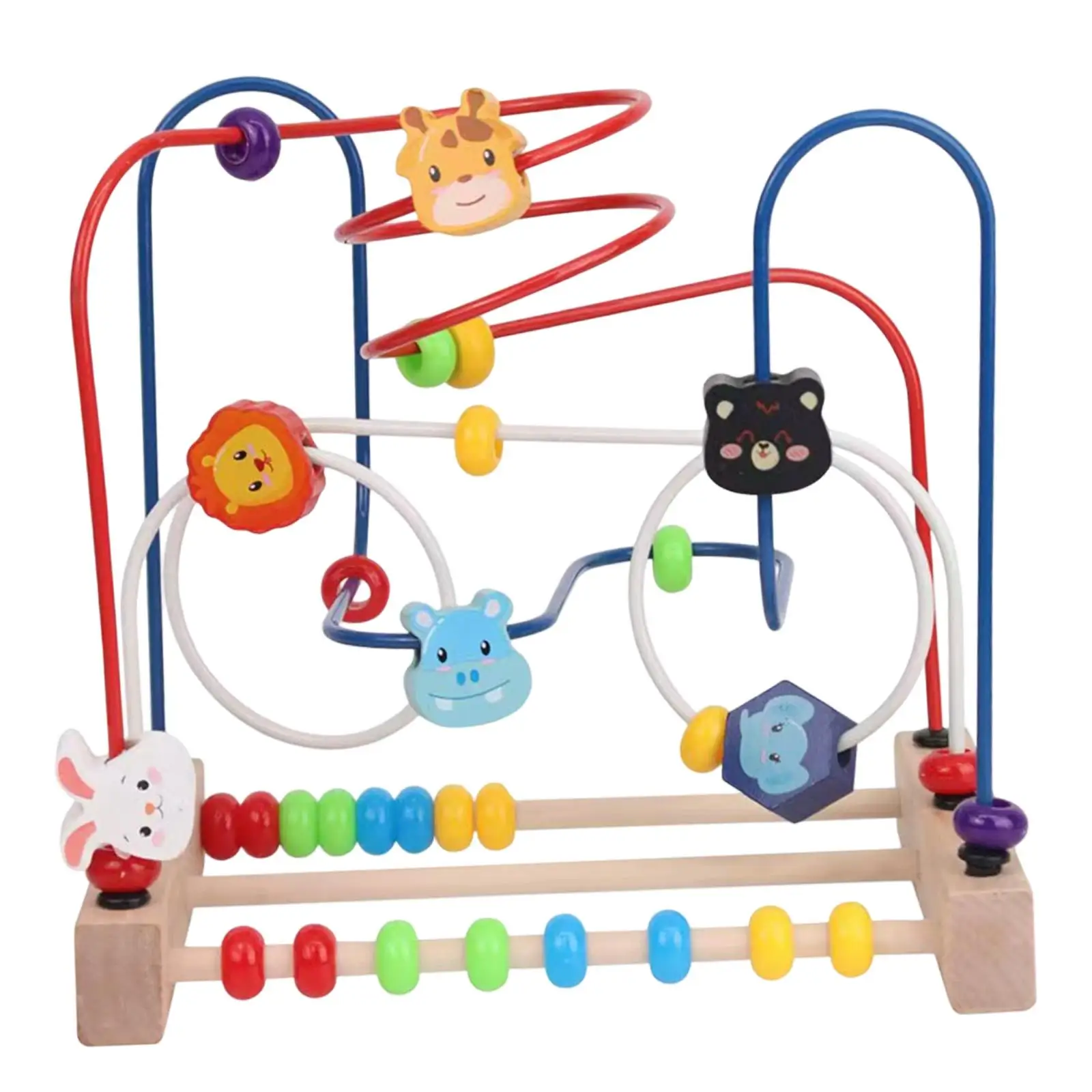 Laberinto de cuentas de juguete para desarrollar habilidades matemáticas, conteo de números, coordinación mano-ojo, montaña rusa colorida, juguete educativo, juguete de aprendizaje
