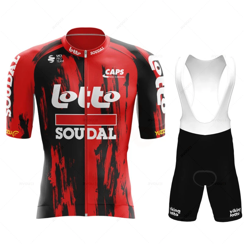 

Комплект велосипедного трикотажа Lotto Soudal-Bicycle Team, одежда с коротким рукавом, велосипедная одежда, Майо MTB, лето, 2024 г.