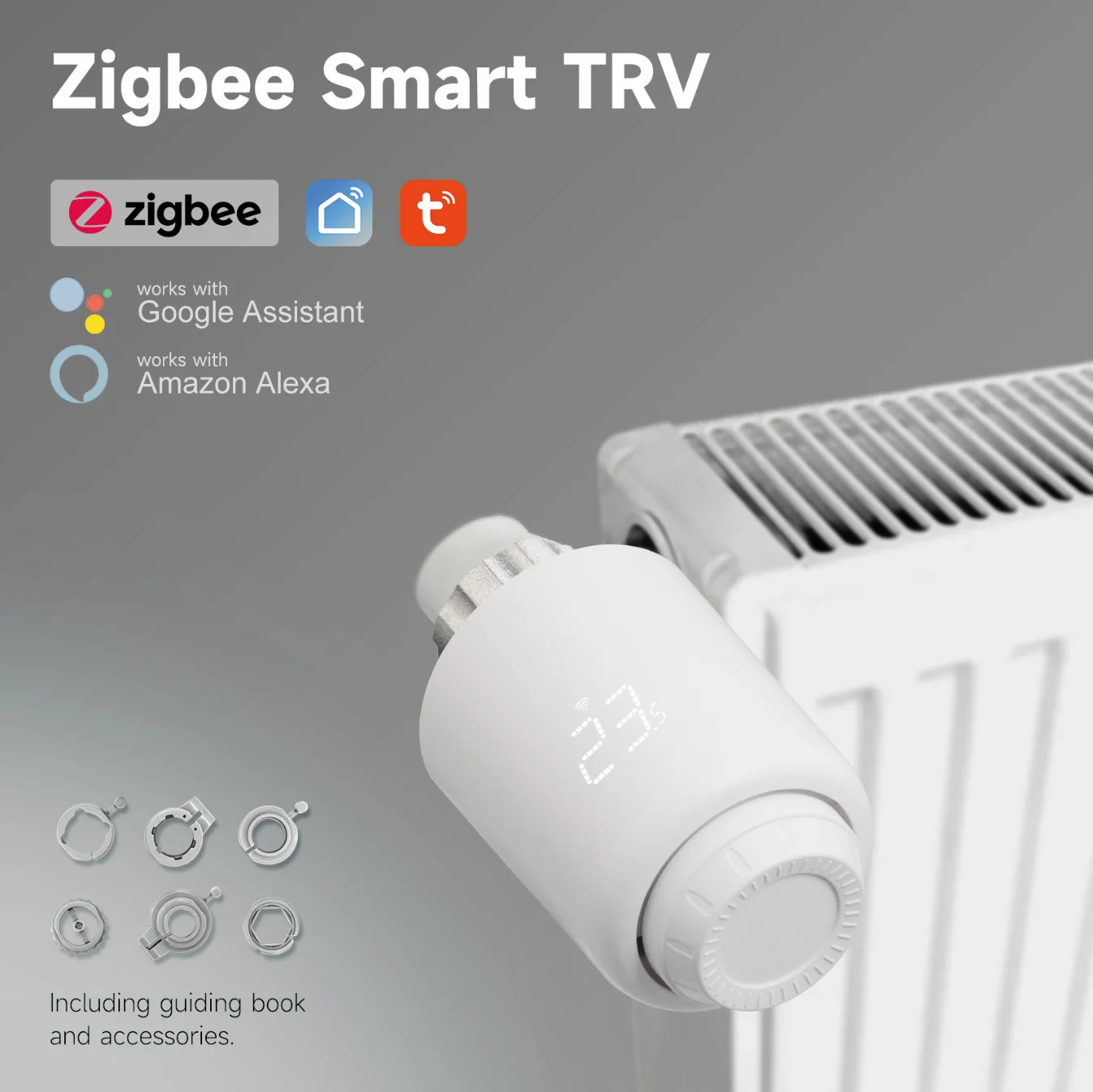 Tuya Zigbee 3.0 Thermostatic Radiator Valve  Smart Home Zigbee Gateway Wifi Thermostat Radiator Controller Google Home  Alexa