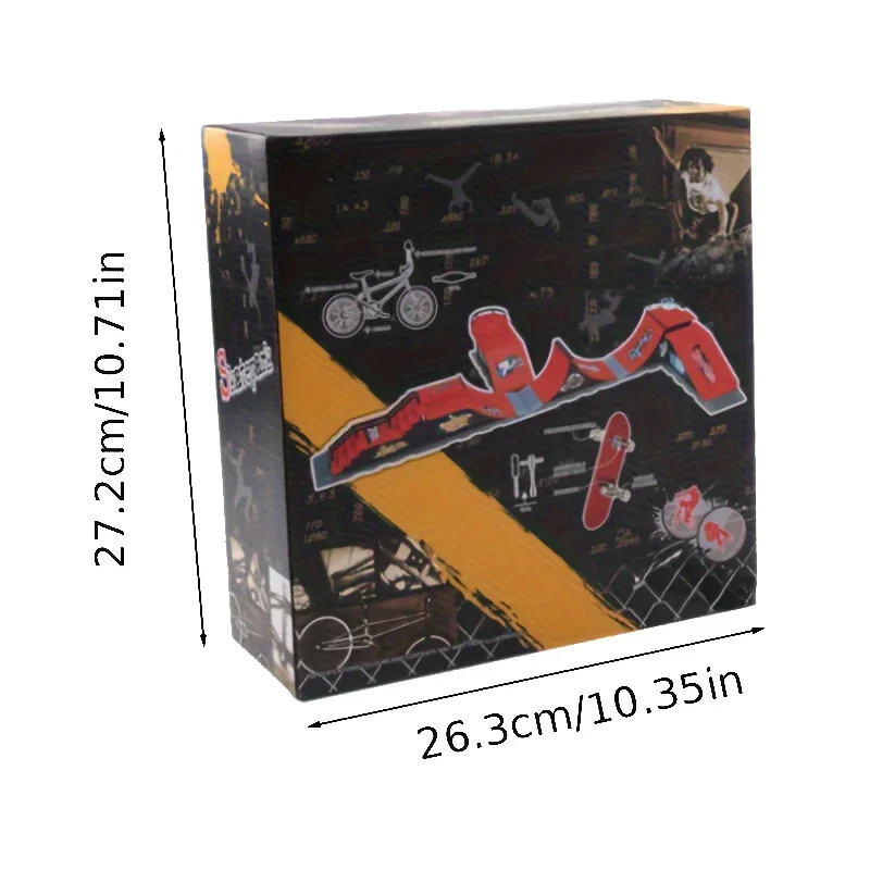 Mini Skateboard Skateboard da dito Rampa professionale Skatepark Giocattolo per scooter da pista in lega assemblato per bambini