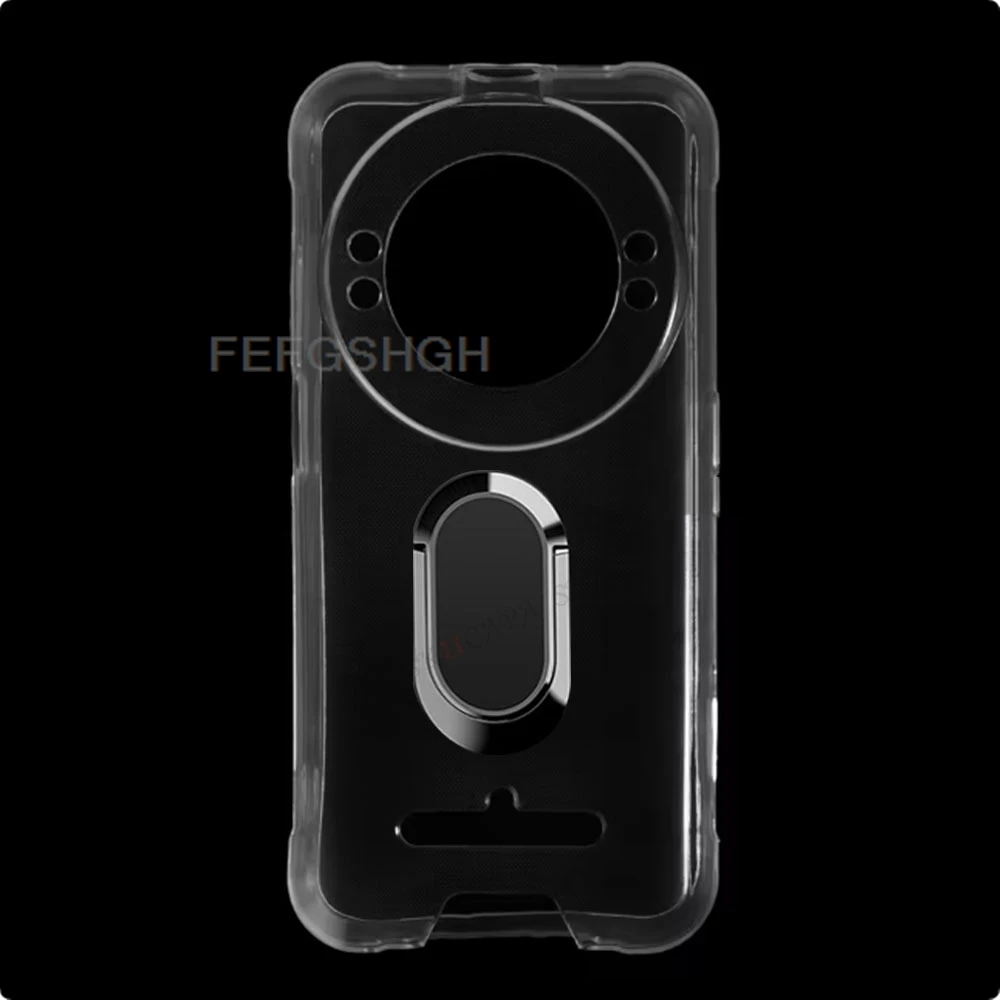 For Ulefone RugKing 5.99" 2025 Ulefone RugKing Back Ring Holder Bracket Phone Case Smartphone TPU Soft Silicone Cover