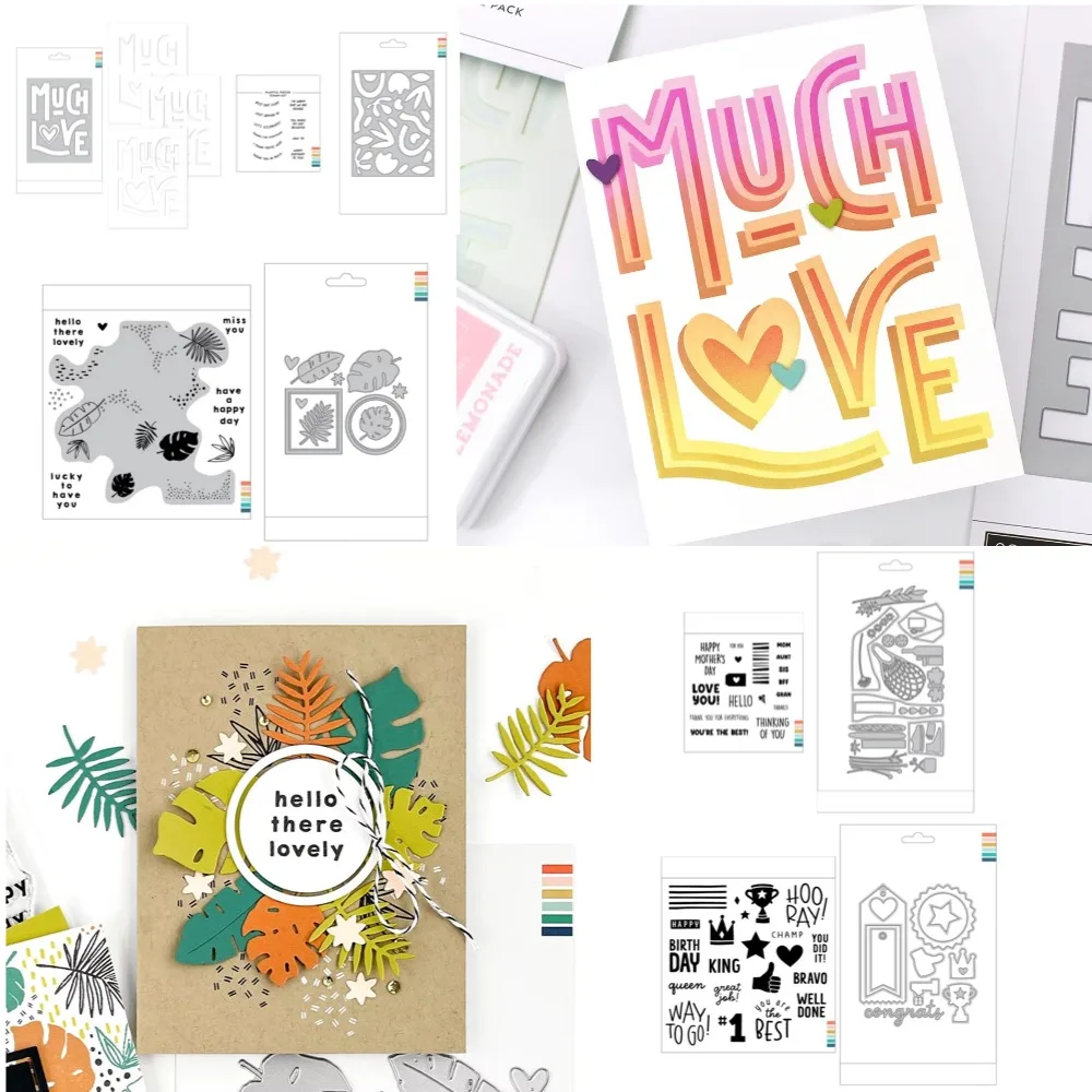 

new A BIT OF PARADISE BUNDLE Metal Cutting Dice And Stamps For Scrapbooking Stencil Embossing Mold DIY Paper Cards Craft Cutting