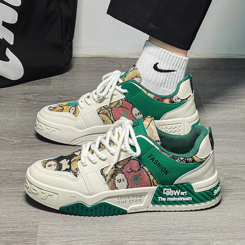 Autumn 2025 Men's White Chunky Sneakers - Breathable Minimalist Design, Student-Friendly & Instagram Popular