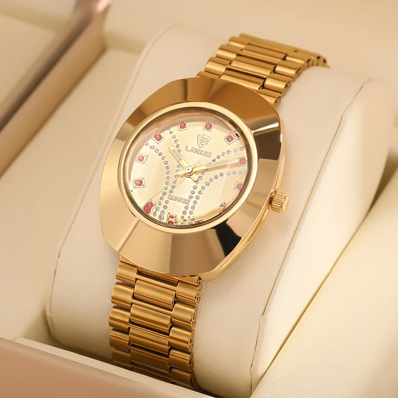 LIEBIG лучший бренд класса люкс кварцевые наручные часы мужские часы из нержавеющей стали часы для мужчин повседневные водонепроницаемые часы с 3 барами