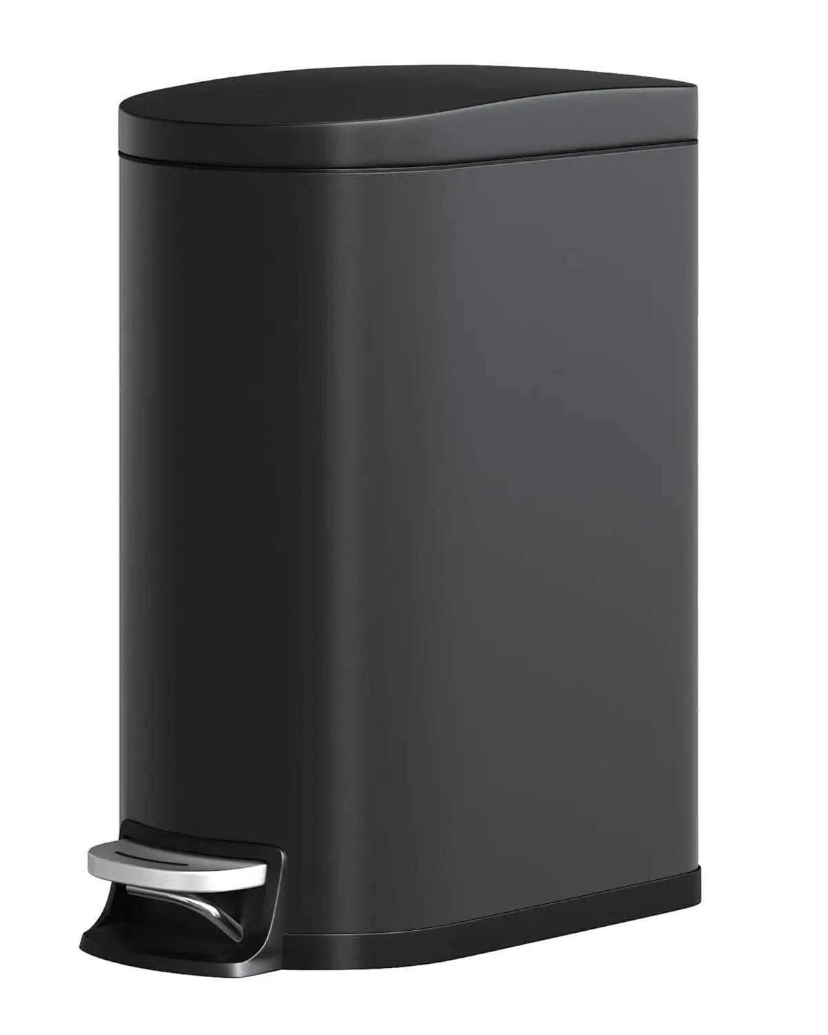 

Металлическое мусорное ведро с педалью и крышкой, 13 галлонов, устойчивое к ржавчине, для кухни, с плавным закрыванием и внутренним ведром