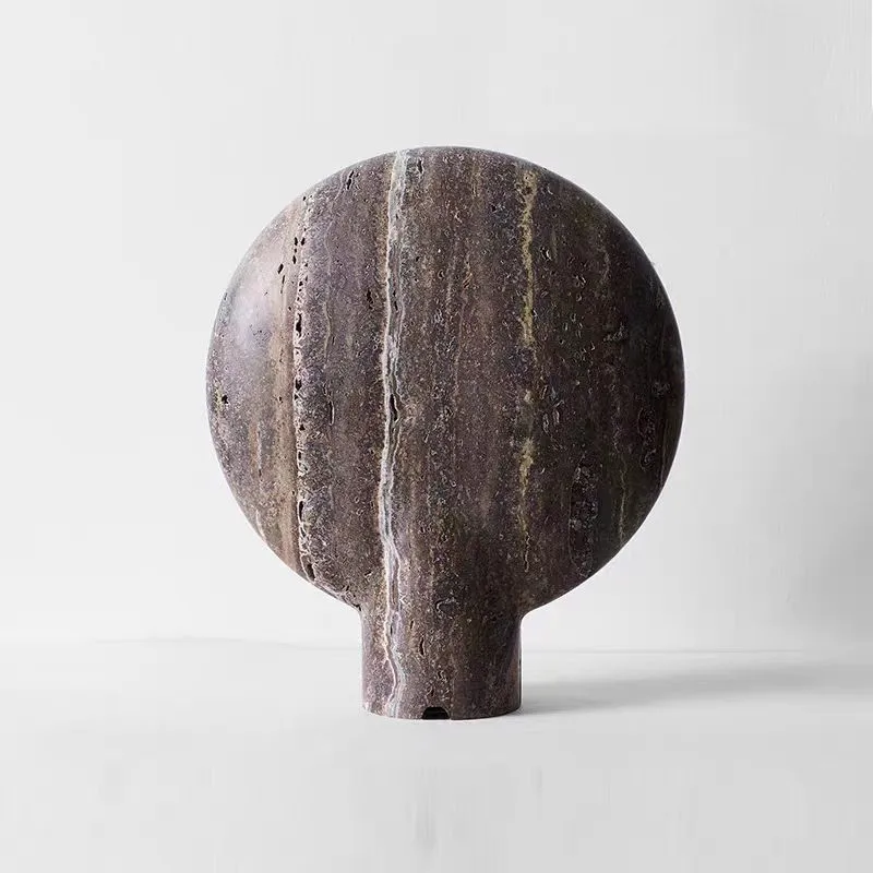 Creative Cave Stone Table Lamp living room brown wabi sabi resin lighting minimalist luxury desk lamp bedroom beside lamp
