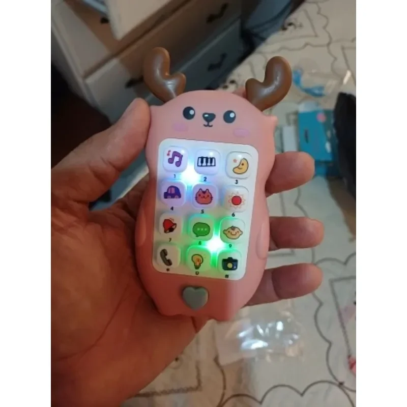 Telefones celulares música de plástico macio história das crianças aprendizagem brinquedos de auxílio ao sono e conteúdo de luz é rico e colorido presentes de férias