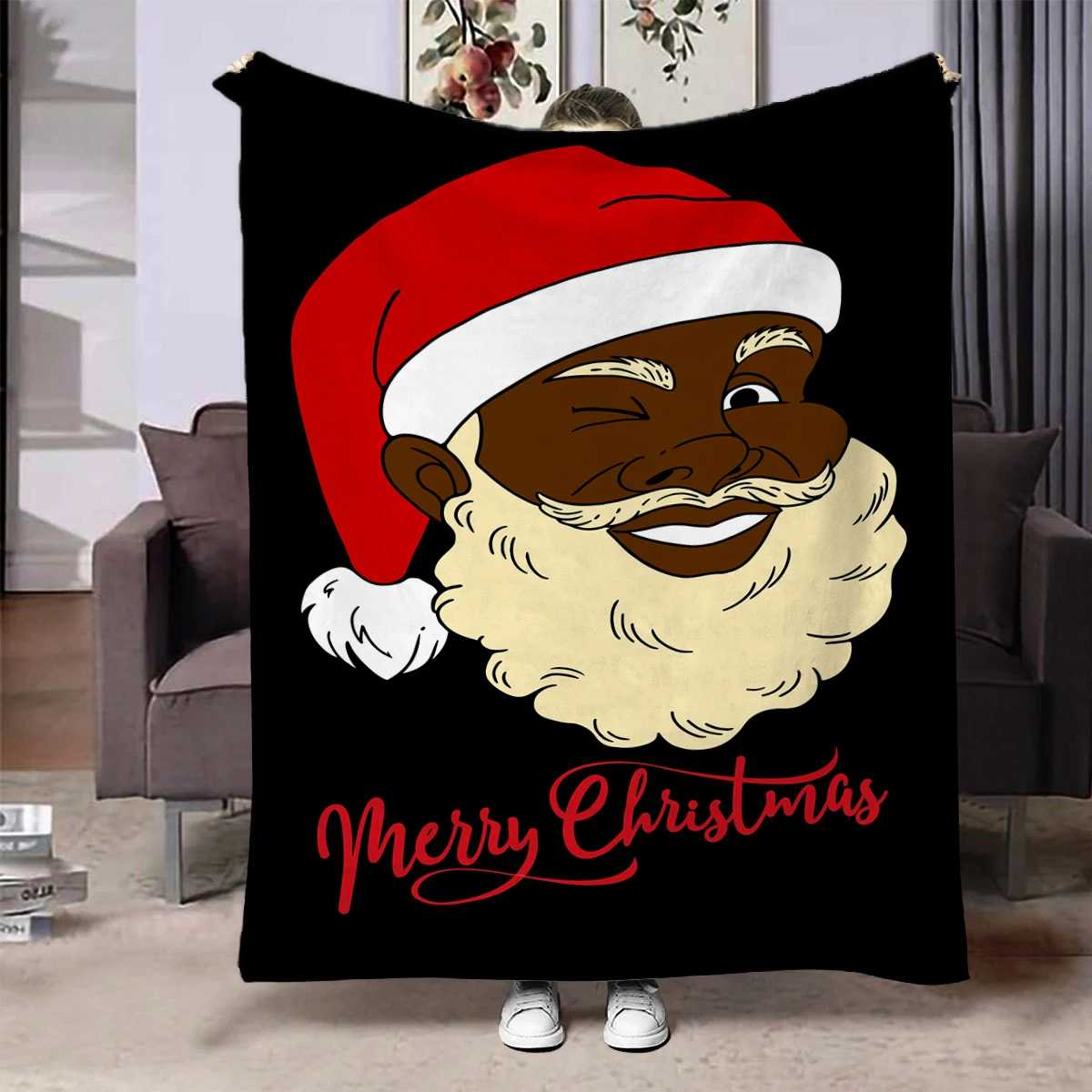 Weihnachten Kreative Überwurfdecke Flanell Druck Decke Super Weiche Gemütliche Sofa Nickerchen Decke Home Decke Perfektes Zuhause Geschenk für Sie