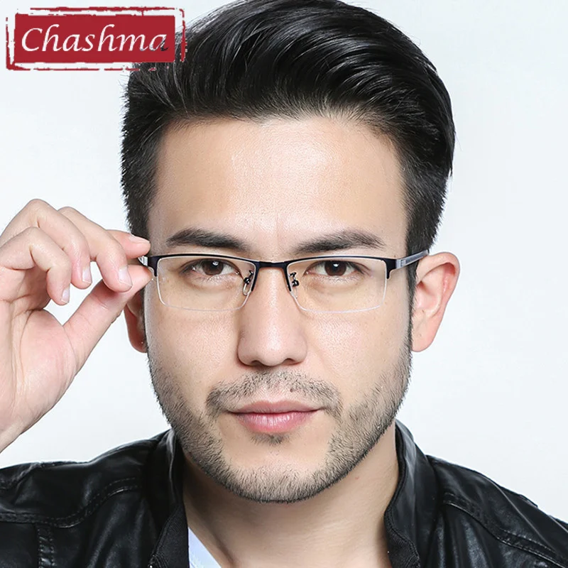Chashma Men Optics Prescription Spectacles Fashion Simple Design Gentlemen Eyeglass Clear Lenses for Male