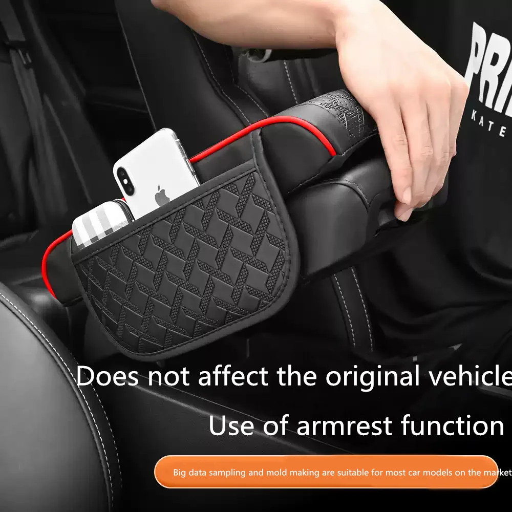 

Car Central Control Storage Box Bag PU Leather Multi functional armrest pad heigh Armrest Organizer Elbow Support Auto Accessory