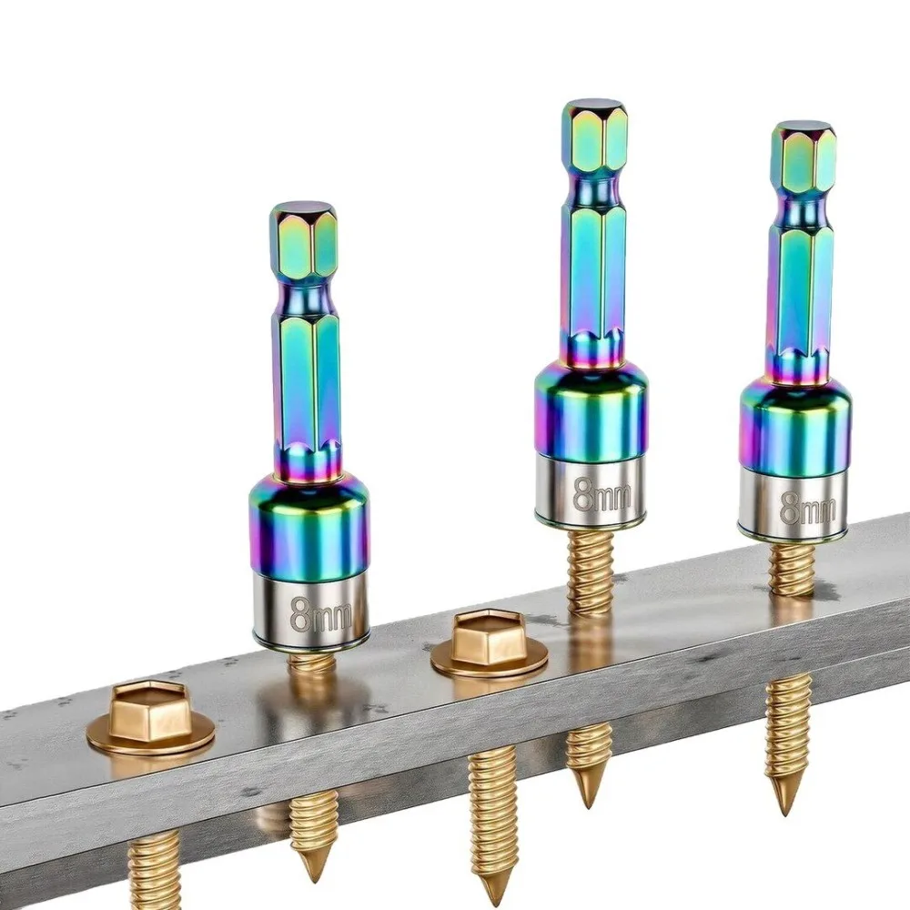 Strong Magnetic Drill Socket Nut Setter Power Tool Accessory Wear Resistant Hardened Steel Hex Shank Screw Driver Bit Tool