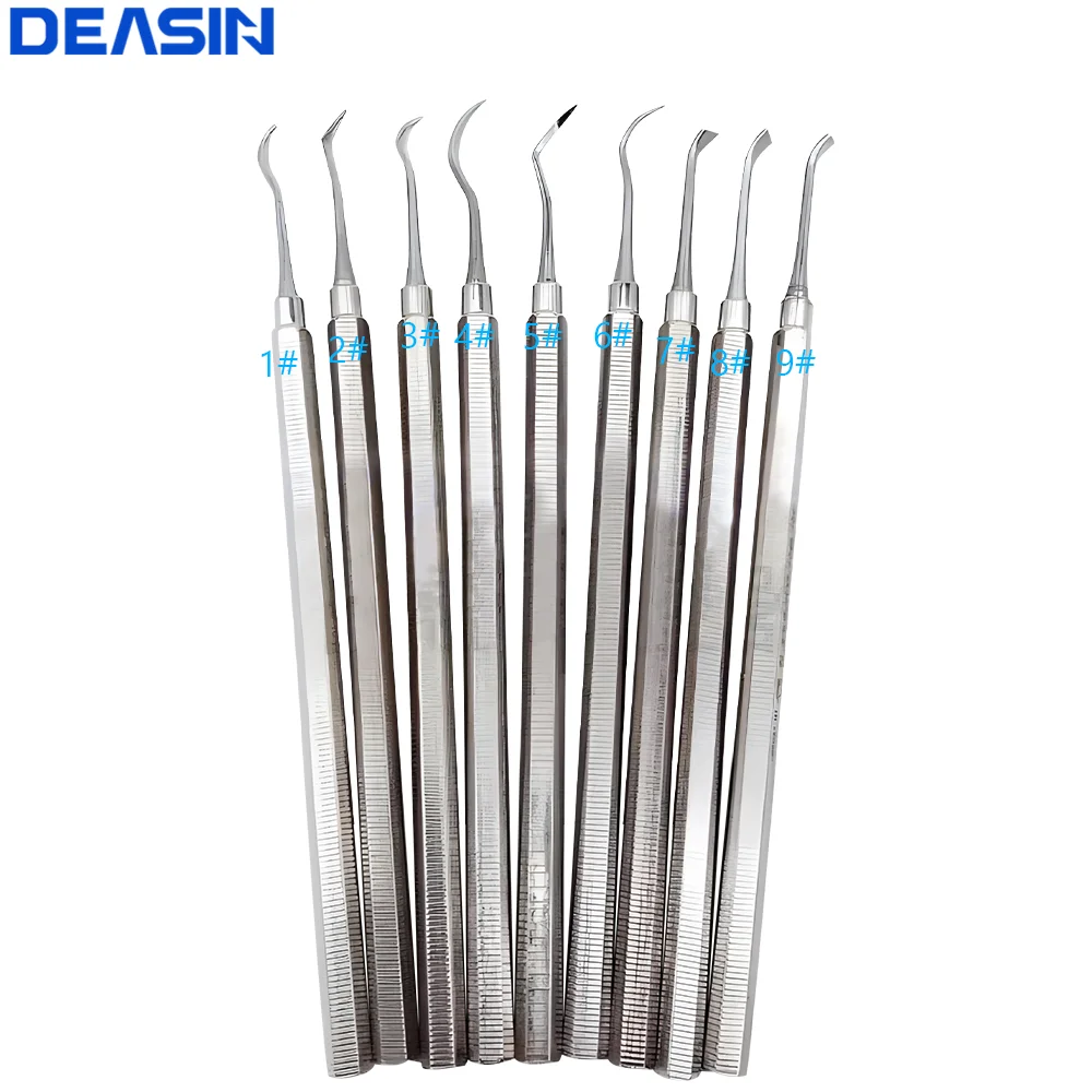 9 Pcs/Set Hand Operated Scalers Dental Calculus Scaler Practicing Examination Gingival and periodontal cleaning Dental Tools