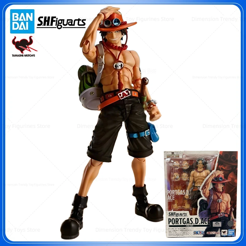 

Bandai In Stock SHFiguarts Anime One Piece Fire Fist Portgas D Ace Action Figure Genuine Model Boxed Toy Gift DT