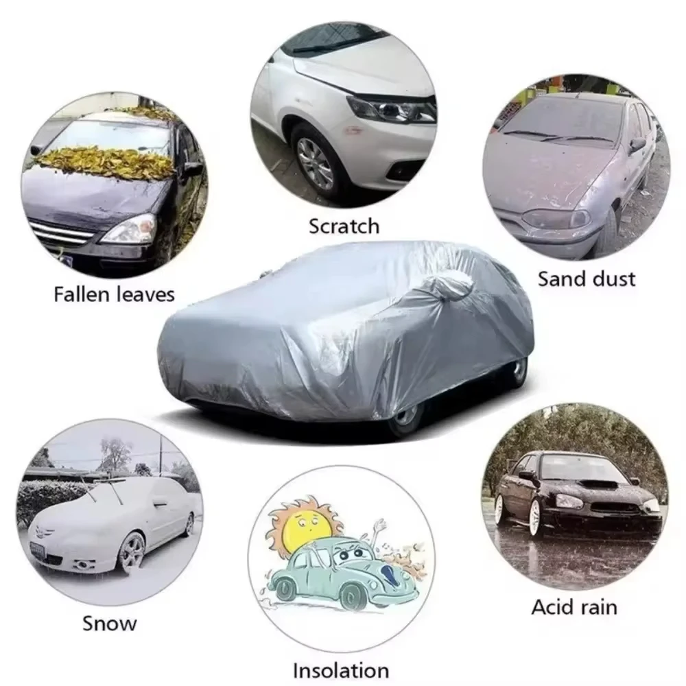 Car Cover For Dacia Duster 2010-2021 Outdoor Sun Shade Anti-UV Rain Snow Fog Resistant Cover Dust Proof