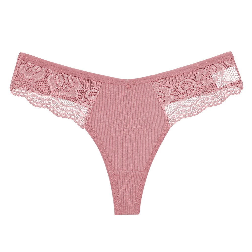 Cotton Thongs Thongs Female Knicker Lingerie Breathable Panties Low Waist G-string Thongs Regular Slight Stretch