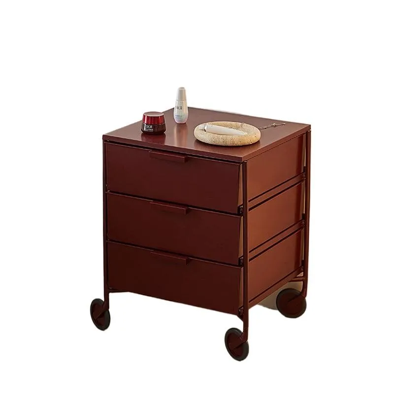 Mobile Storage Bedside Table with Fashionable Simple Design Multifunctional Use To Expand The Activity Space in The Home