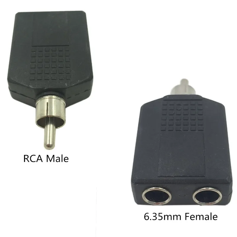

RCA Male 2 * 6.35 Female Audio Adapter Stereo 6.5 Male Female Amplifier Speaker Microphone Adapter