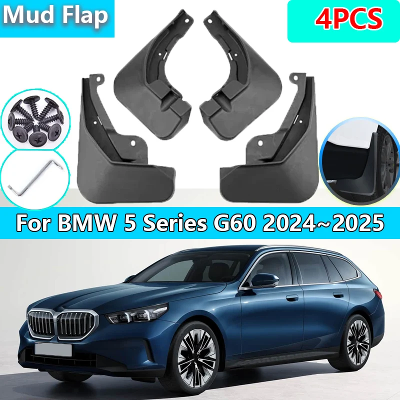 

Car Mudguard for BMW 5 Series G60 520i M 2024 2025 Front Rear Wheels Mud Flap MudFlaps Mud Guard Fender Splash Auto Accessories