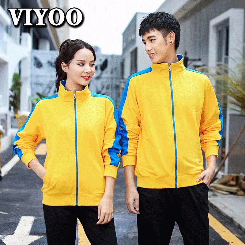 

Vintage Men Women Sportswear Loose Varsity Zipper Male Work Jacket Sweatshirts Badminton Baseball Fashion Y2K Teachwear Clothes