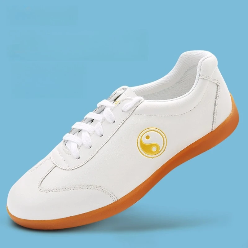 جلد البقر الأصلي الاصطناعية LeatherTai Chi أحذية للكونغ فو وشو فنون الدفاع عن النفس لينة مرنة وحيد خفيفة الوزن الرجال النساء #1