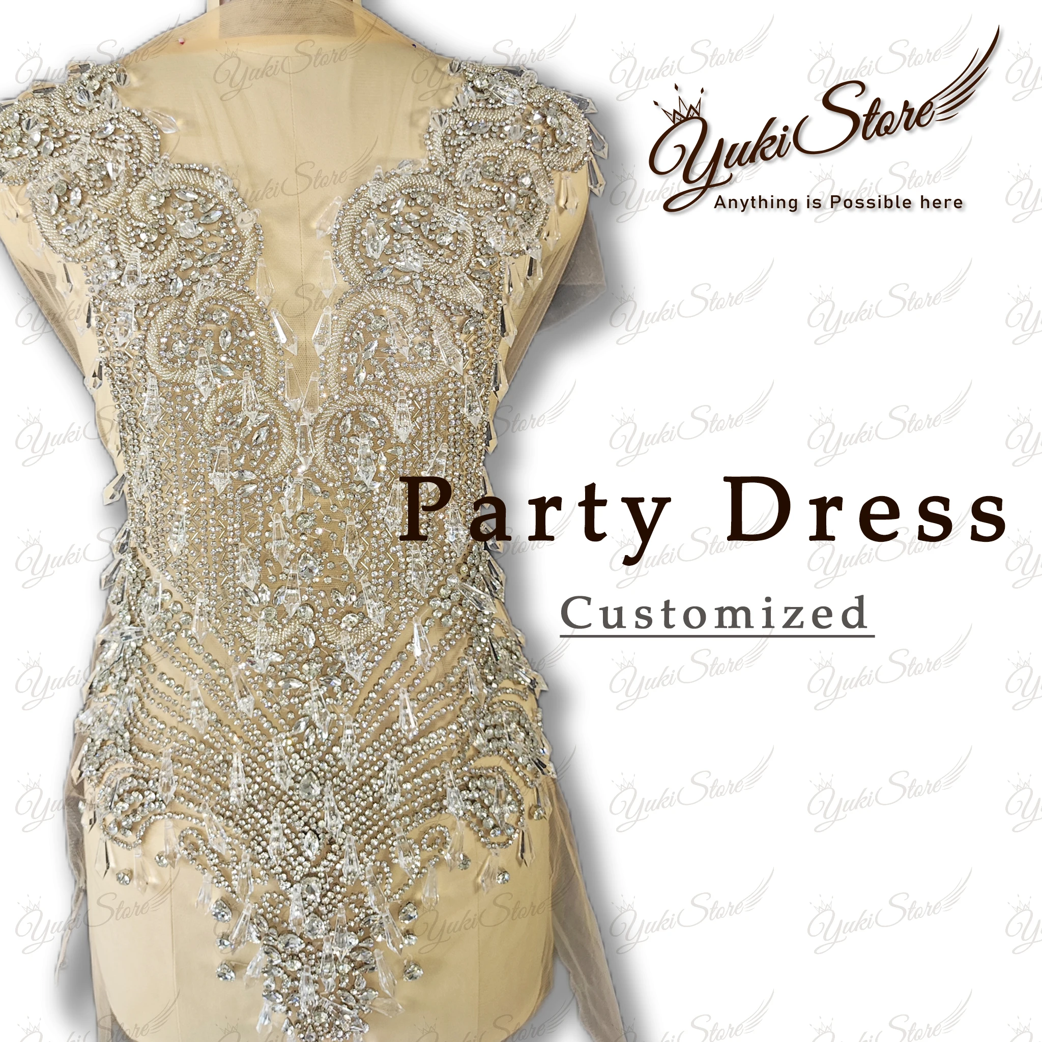 

Wedding dress crystal diamond stone rhinestone body dress applique for wedding dress bridal party dancing dress JY089