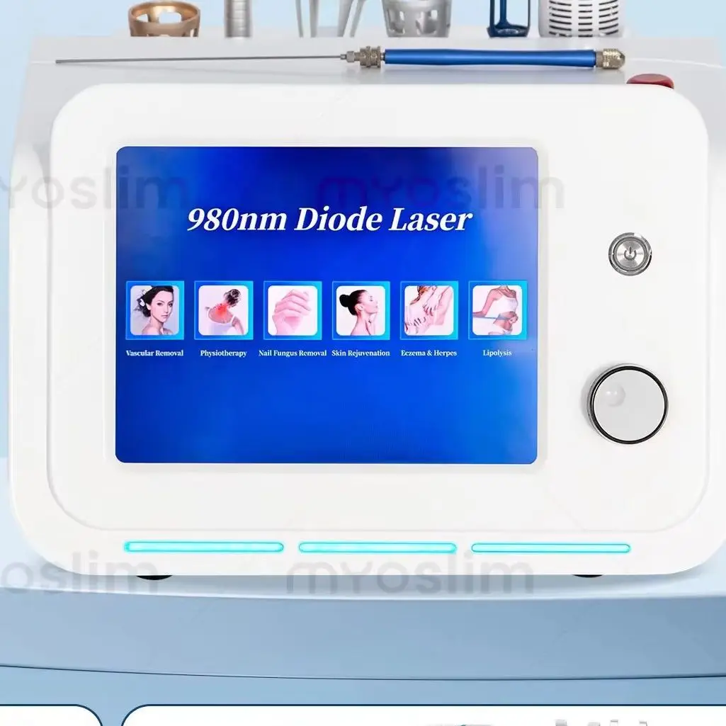 

980Nm Laser Diode Vascular Spider Varicose Vein Removal Machine Treatment Fungi Physiotherapy For Nail Lipolisi Commercial Salon