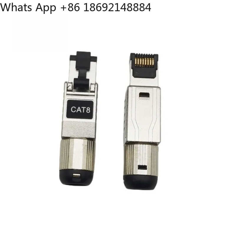 

Non-hitting crystal head CAT6 7 8 Super six seven eight shielded zinc alloy pressure-free crystal head