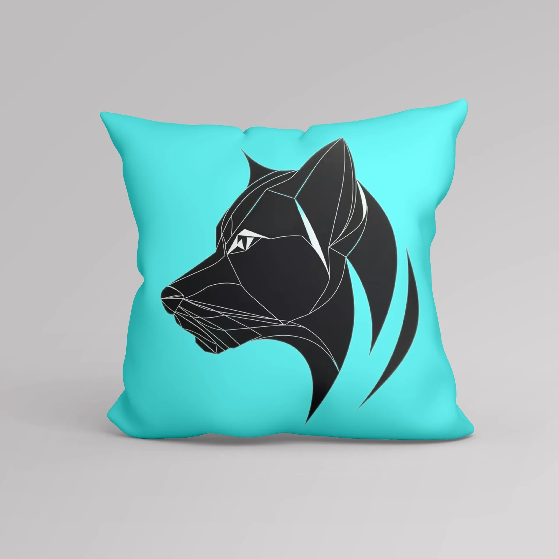 Black Cat Pillowcase Art Cat Pillow Cover Decorative Cushion for Bed Sofa Boy Room Pillows Case for Living Room Home Decor 45x45