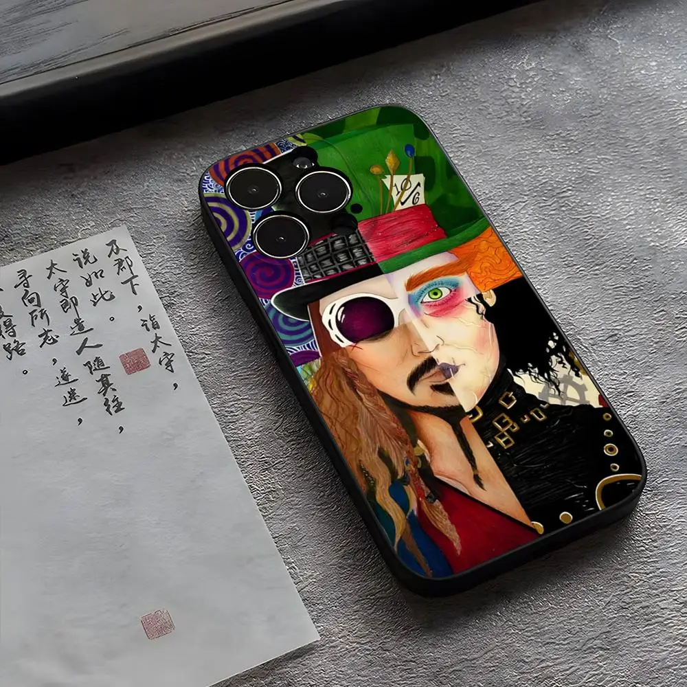 Johnny Depp Character Collage Phone Case Shell For Iphone 15ProMax 11 13 15 14 Pro Xs Max Mini Xr X 7 8 6 6s Plus Cover