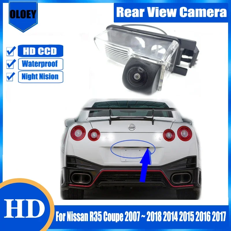 

HD rear camera For Nissan R35 Coupe 2007 ~ 2018 2014 2015 2016 2017 Night vision Parking Reversing Camera / license plate camera