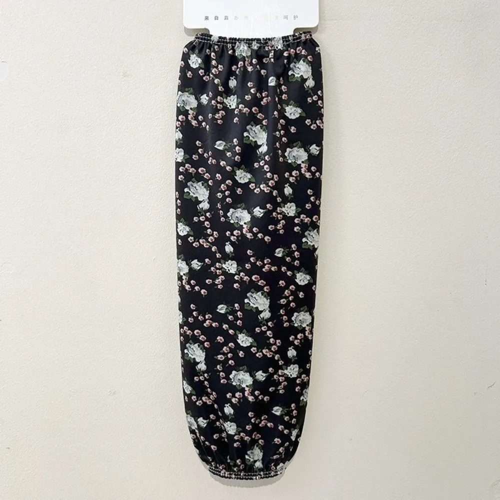 

Новые модные перчатки из ледяного шелка с цветочным узором, свободные дышащие длинные митенки, защита от УФ-излучения, нарукавники для езды и вождения, для женщин и мужчин